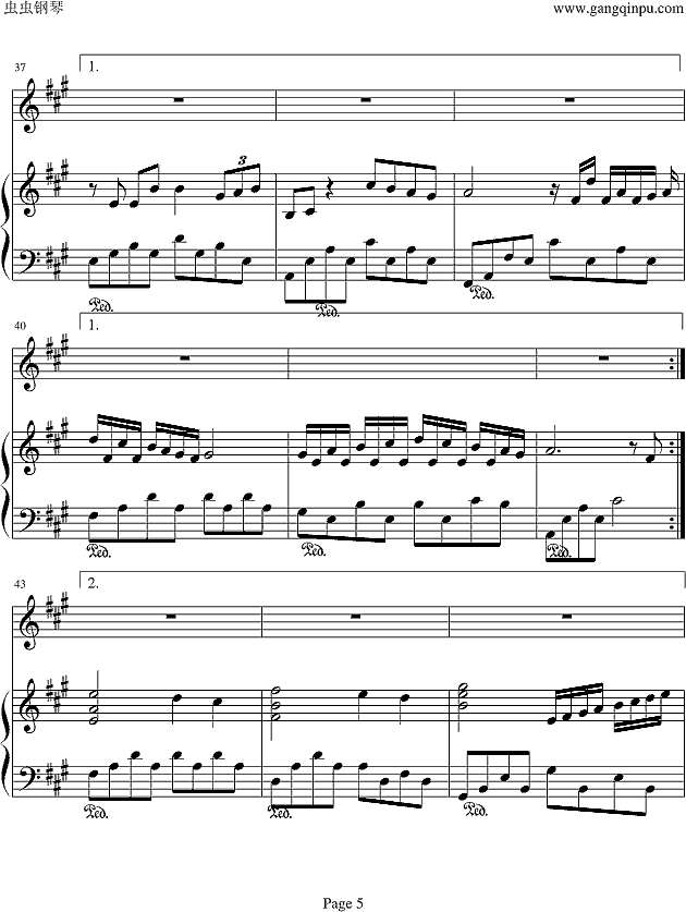 幸福纪念日钢琴谱