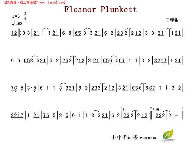 Eleanor Plunkett简谱
