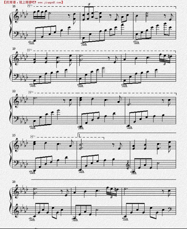 可尼的蝴蝶钢琴谱