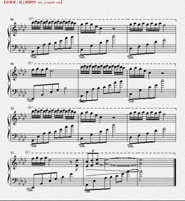 可尼的蝴蝶钢琴谱