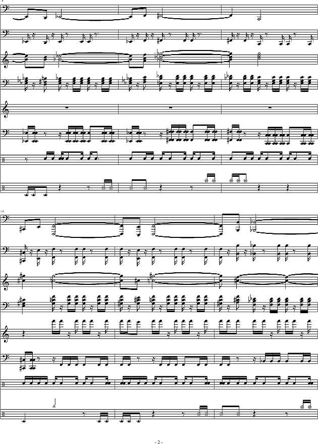 魔兽争霸2-开场音乐钢琴谱