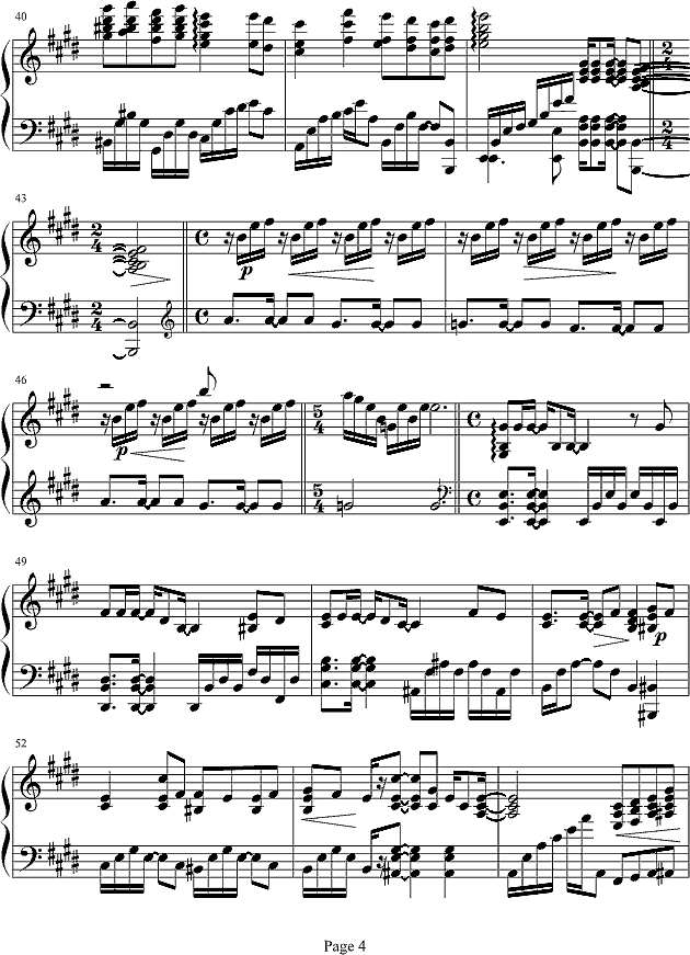 shooting star钢琴谱