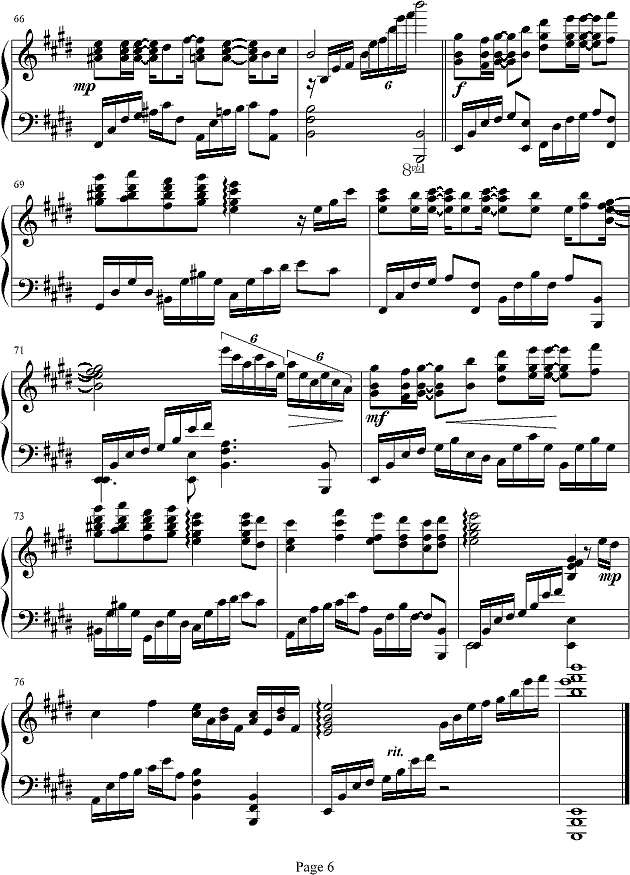 shooting star钢琴谱