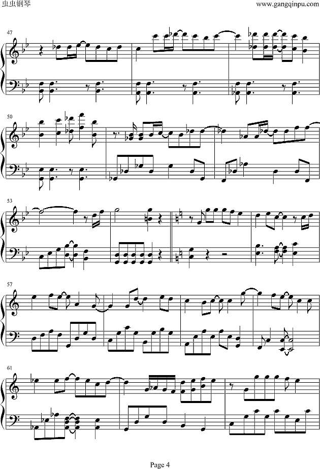 一眼瞬间钢琴谱