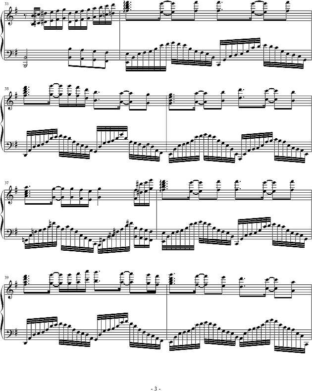 冬之物语钢琴谱