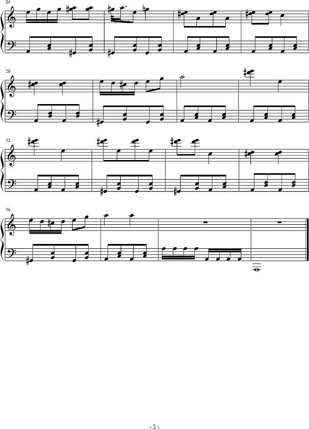 致猪八戒钢琴谱