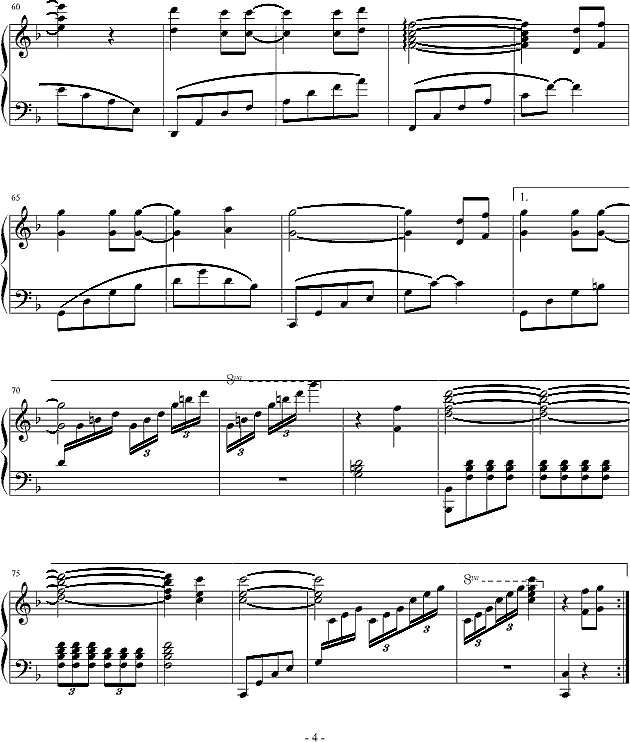 分手之后钢琴谱