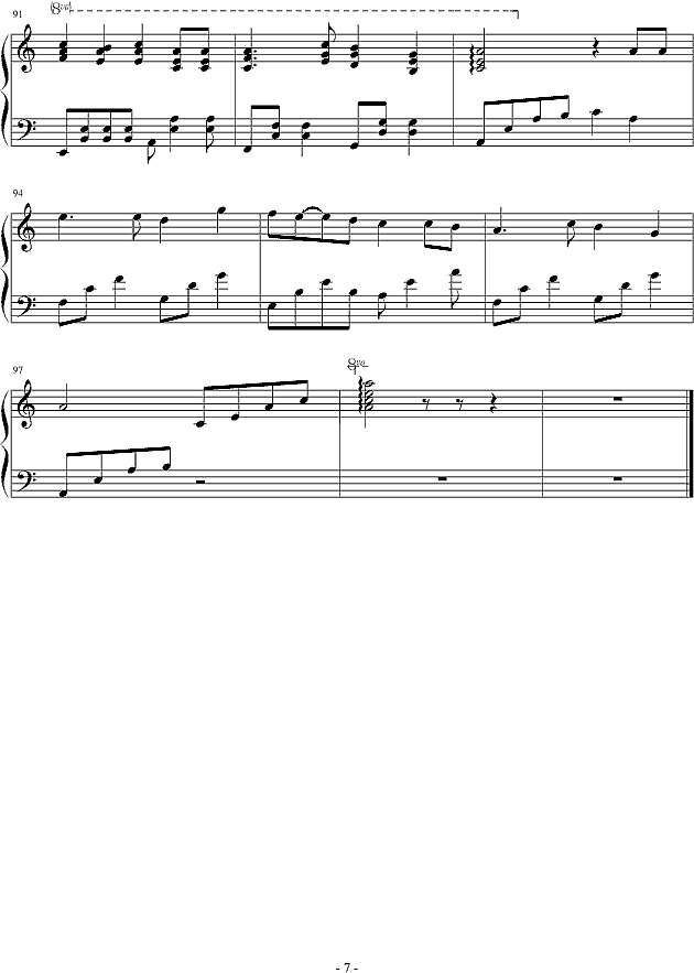 星空下的思念钢琴谱