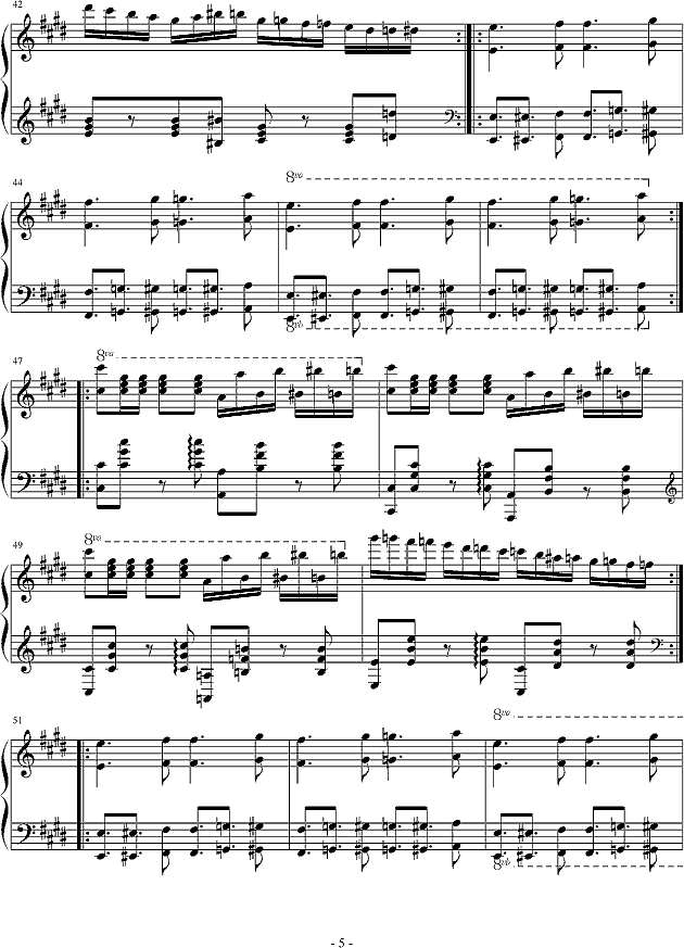 燃烧的琴弦钢琴谱