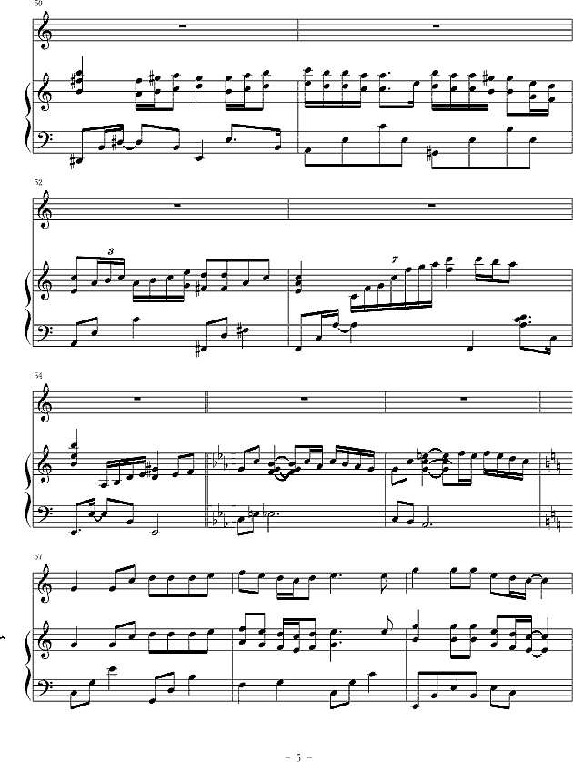 瑟鲁之歌钢琴谱