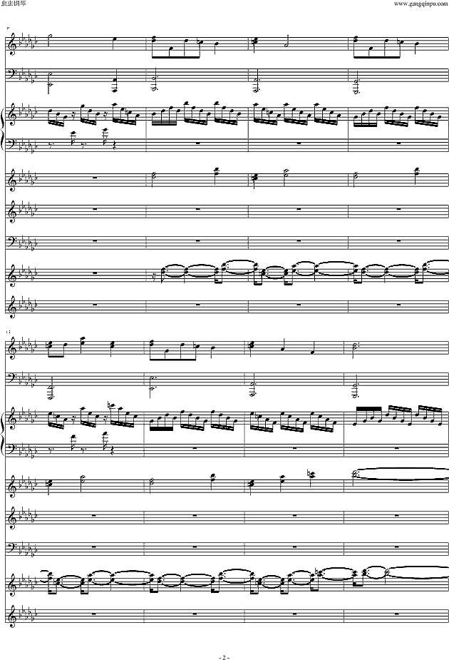 魔塔“天空之港”主题曲钢琴谱