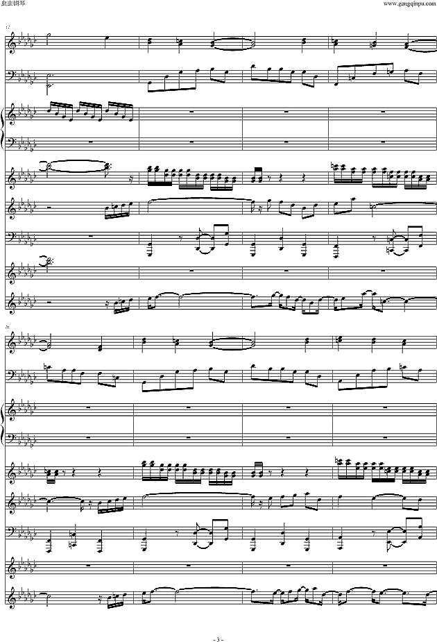 魔塔“天空之港”主题曲钢琴谱