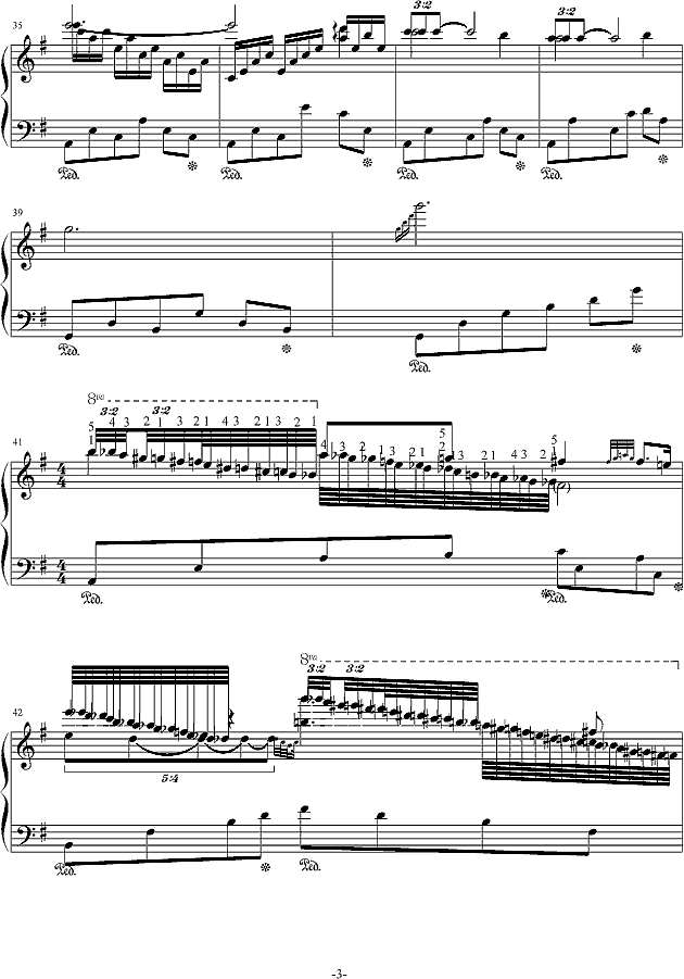 流星小幻想曲钢琴谱