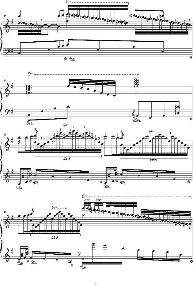 流星小幻想曲钢琴谱