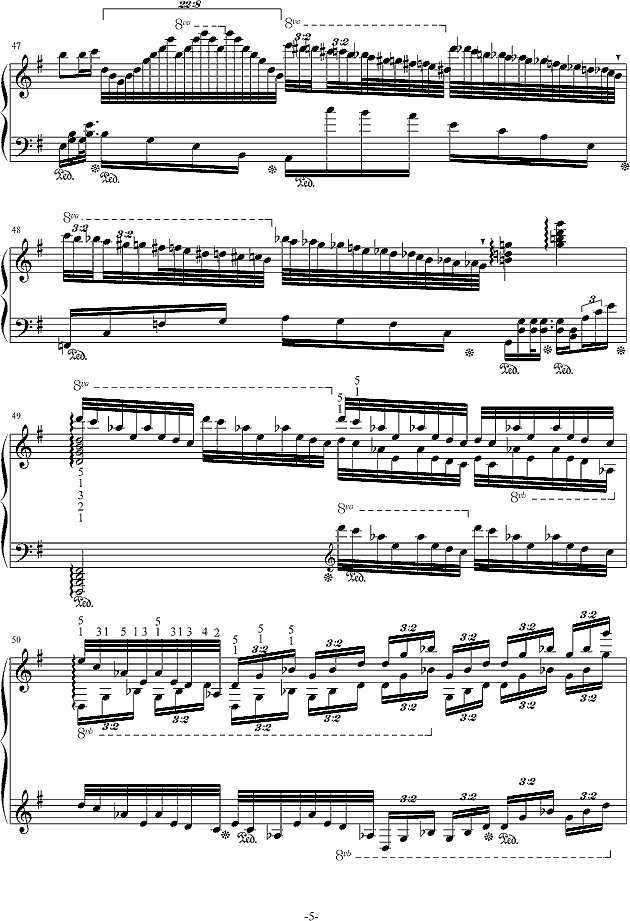 流星小幻想曲钢琴谱