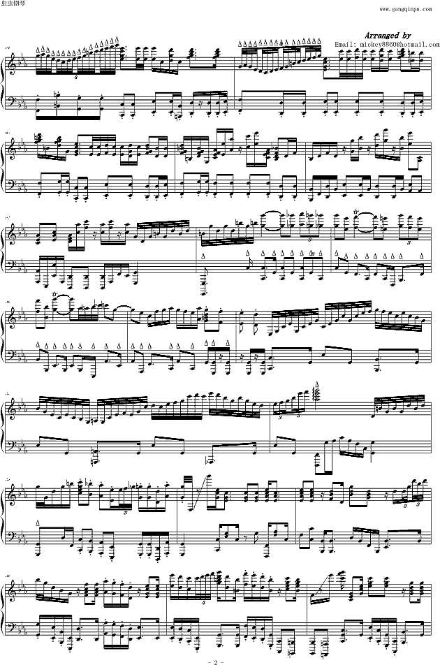 孤独探戈钢琴谱