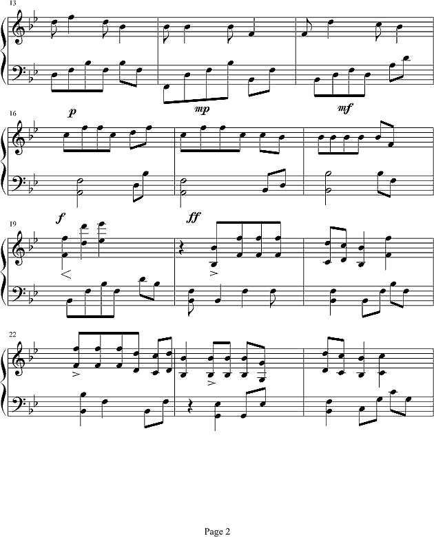 比翼双飞钢琴谱