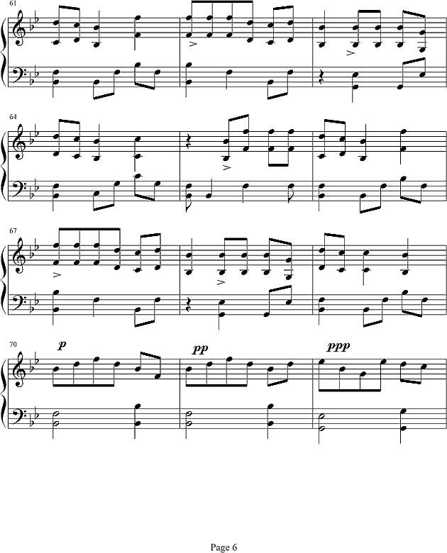 比翼双飞钢琴谱