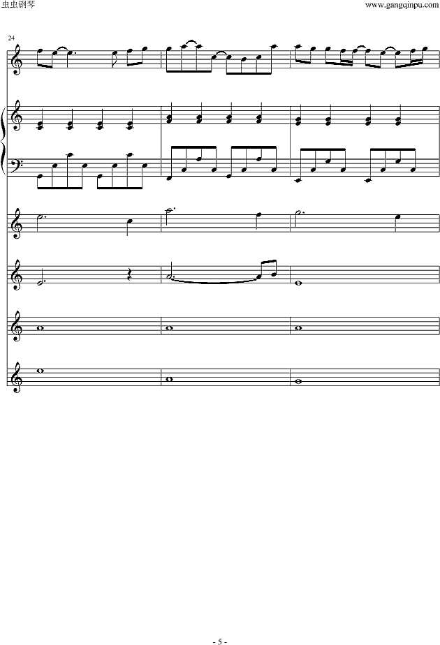 枫（键盘版）钢琴谱