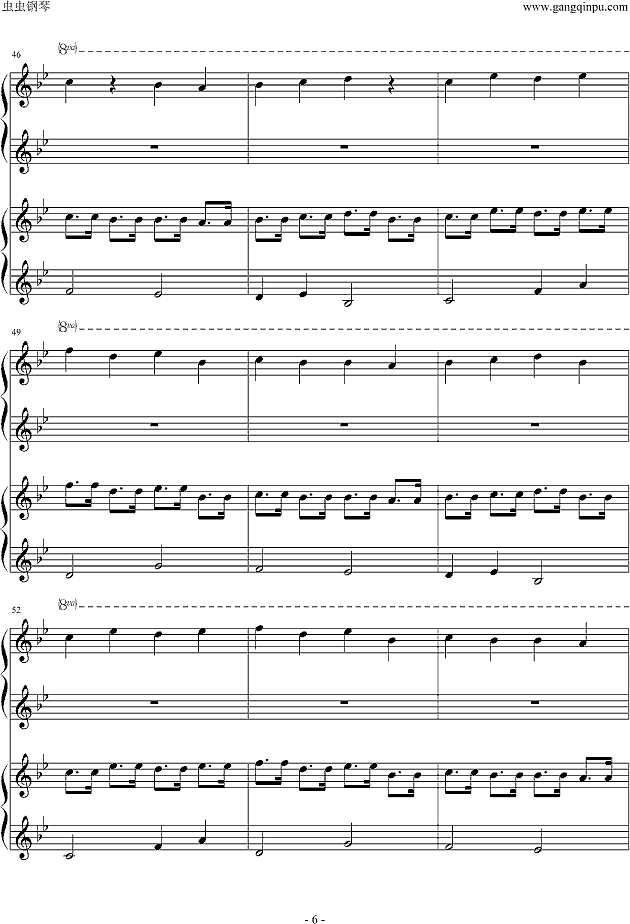 魔法密林钢琴谱