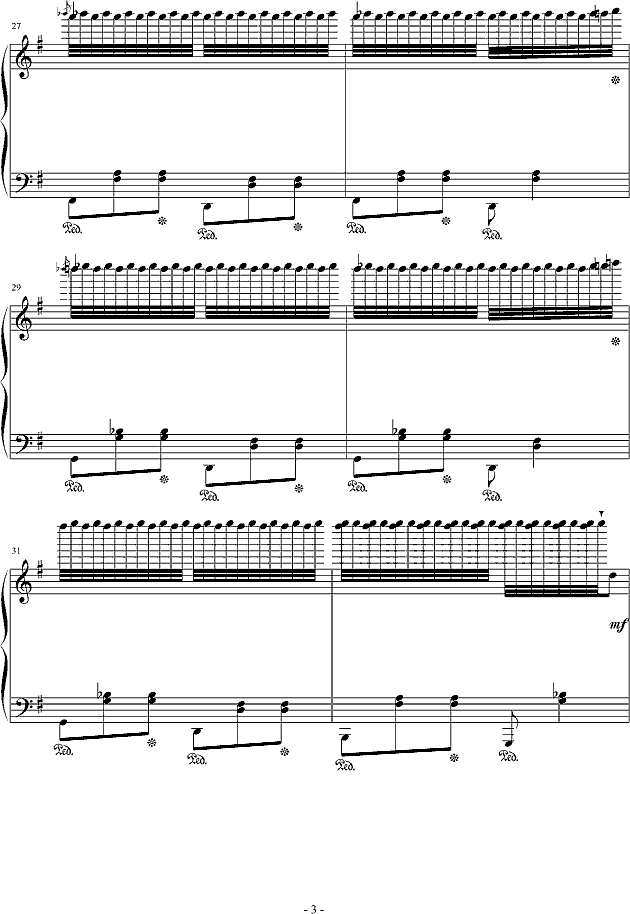 散雪女妖之舞钢琴谱