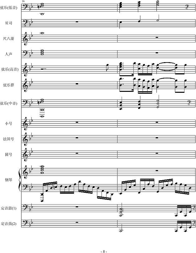 阿迪王传说1-神之初临钢琴谱