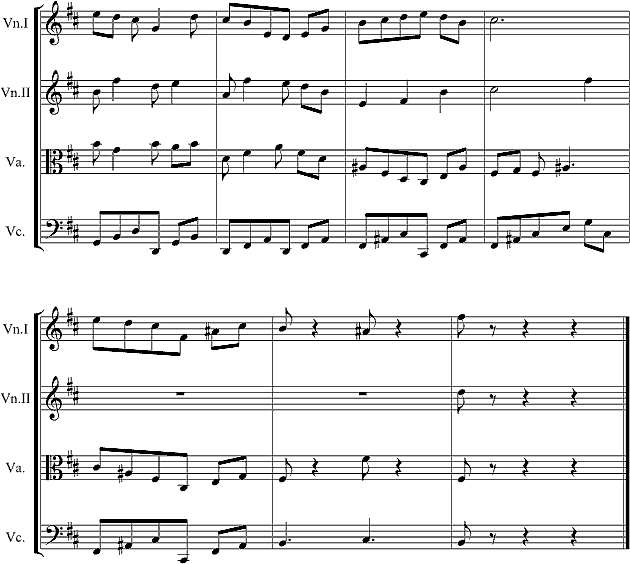 弦乐四重奏钢琴谱