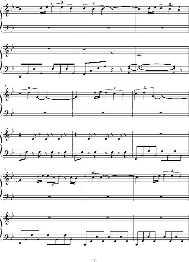 希望的夜晚钢琴谱