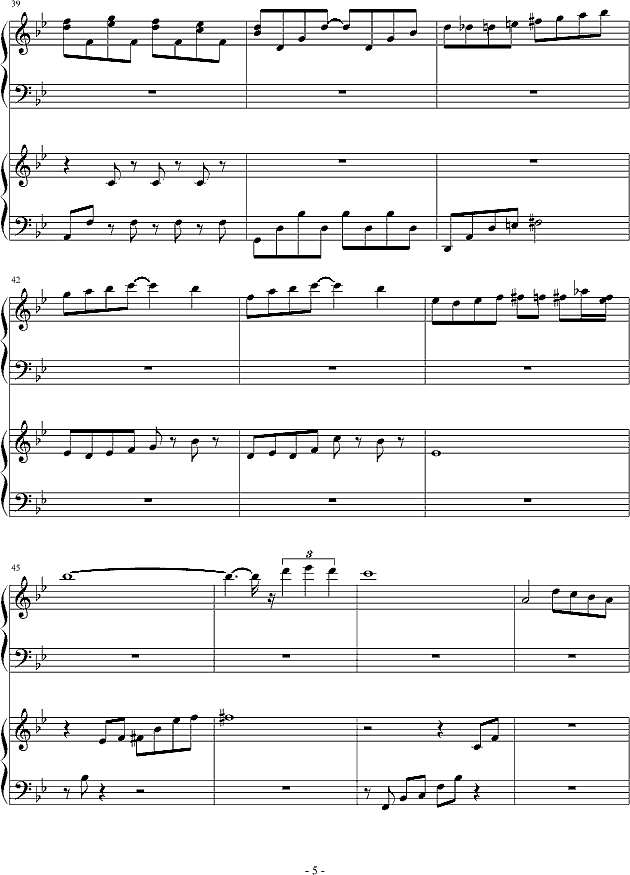 希望的夜晚钢琴谱