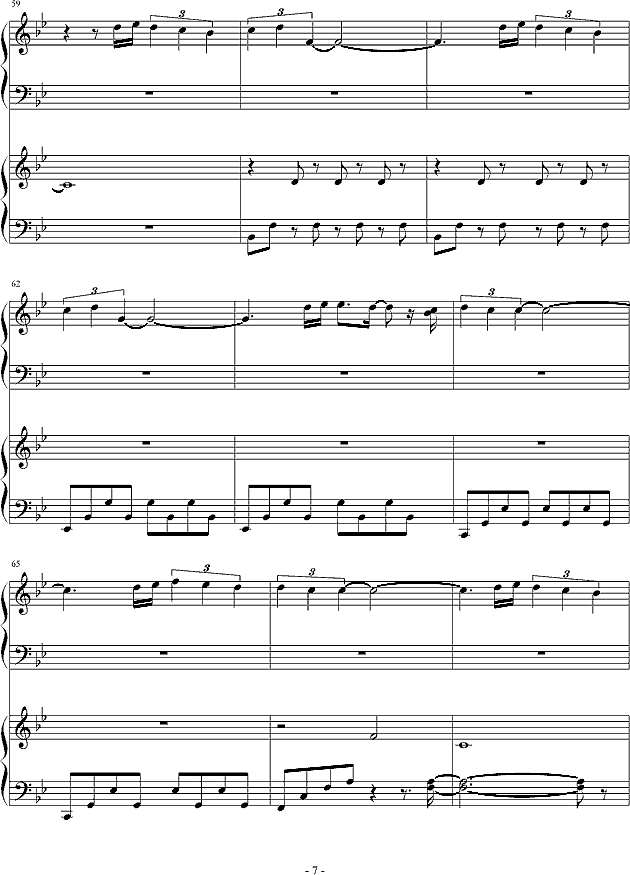 希望的夜晚钢琴谱