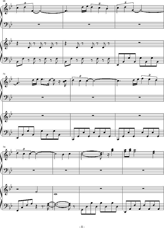 希望的夜晚钢琴谱