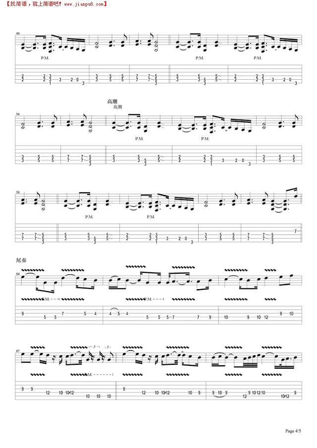 谁伴我闯荡 (GTP)吉他谱