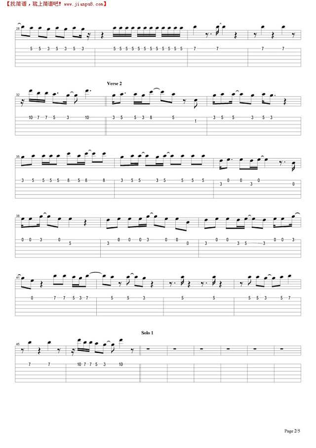 Welcome To The Jungle(2)吉他谱