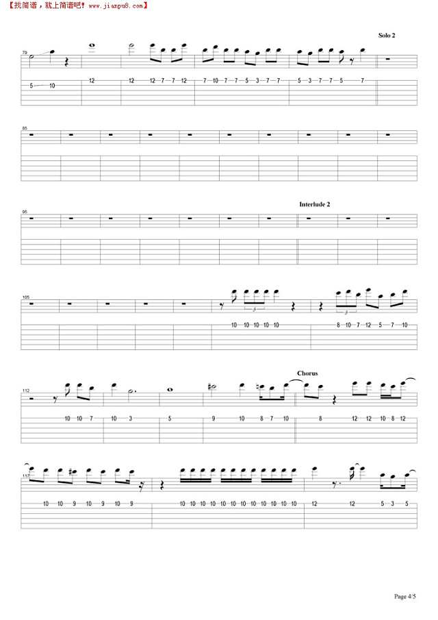 Welcome To The Jungle(2)吉他谱