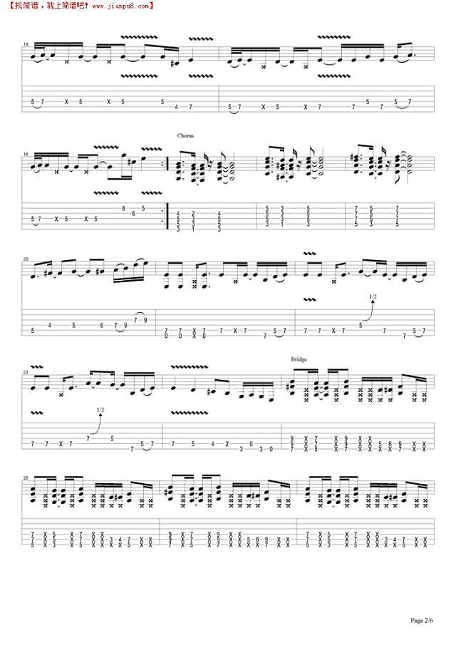 Mr Brownstone吉他谱