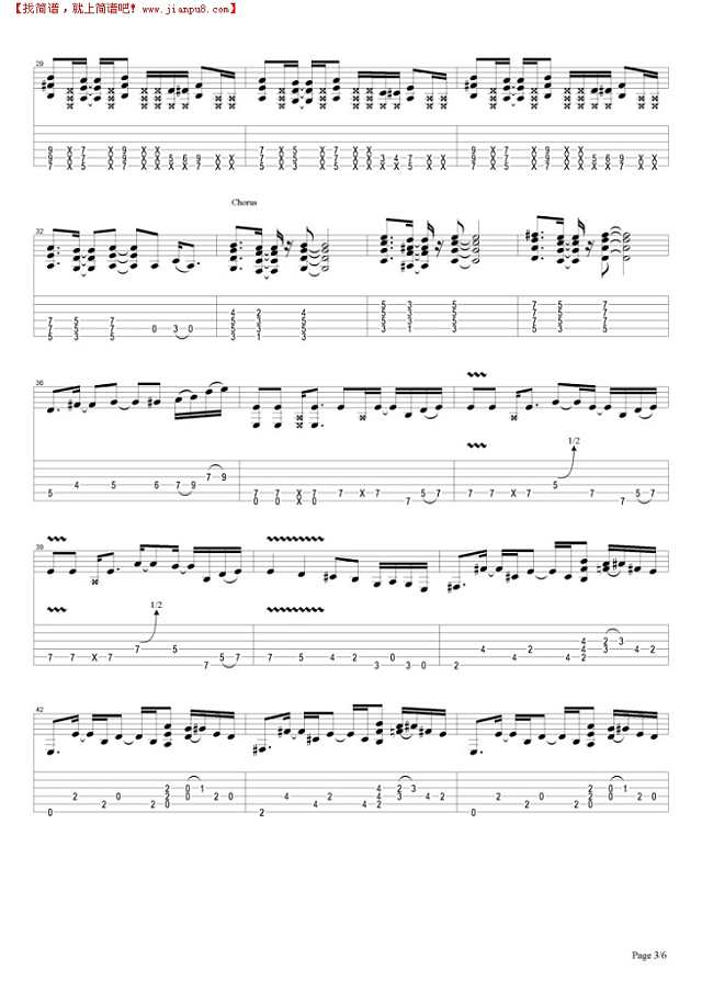 Mr Brownstone吉他谱