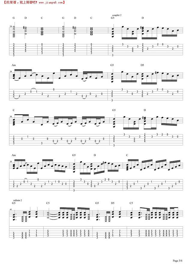 Knocking`on Heaven`s Door吉他谱