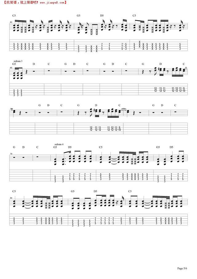 Knocking`on Heaven`s Door吉他谱