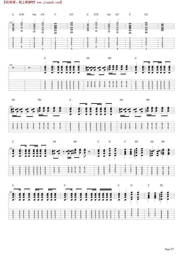 November Rain (Live)吉他谱