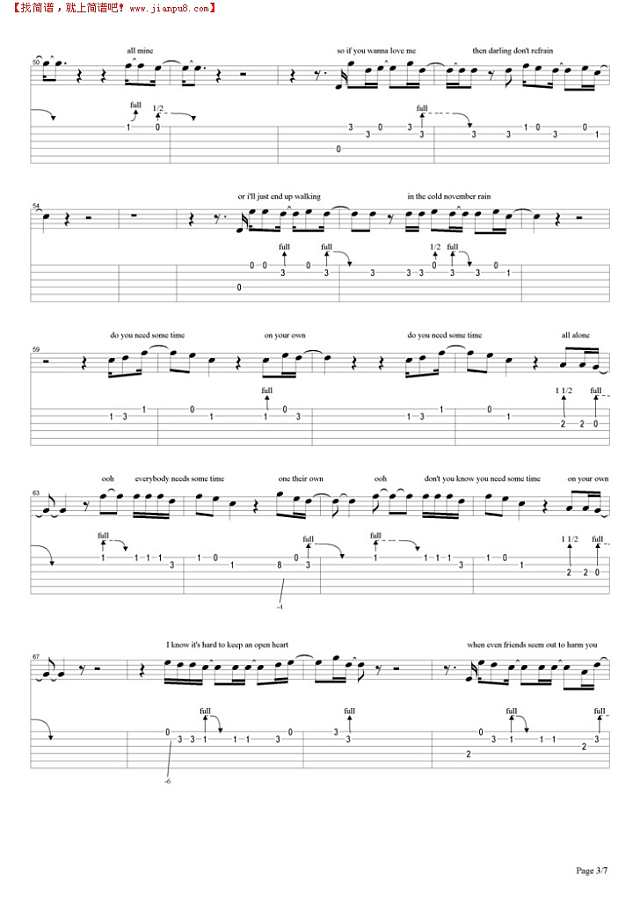 November Rain（good）吉他谱