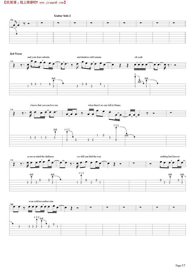 November Rain（good）吉他谱