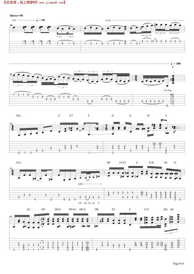 Woodstock Improvisation吉他谱