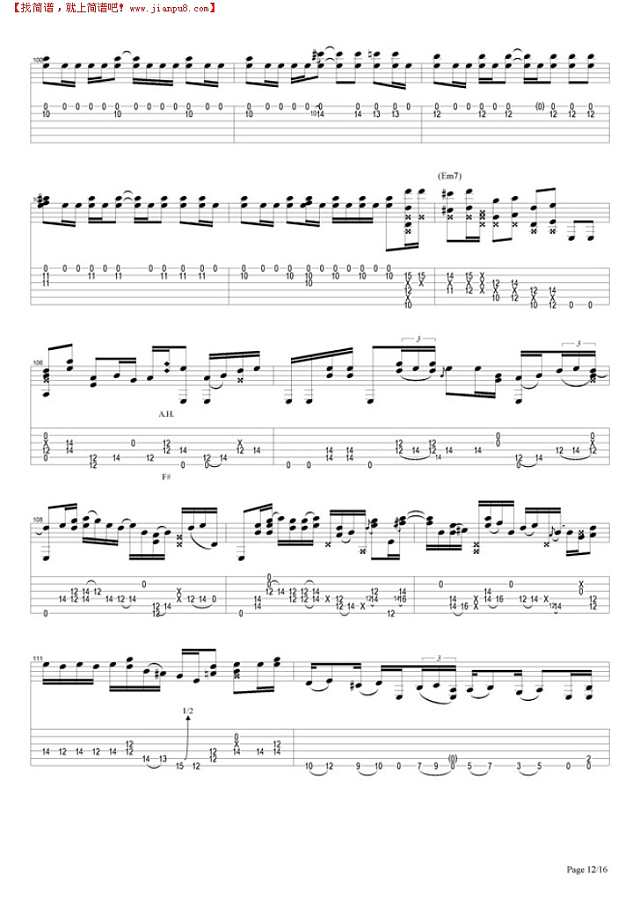 Woodstock Improvisation吉他谱