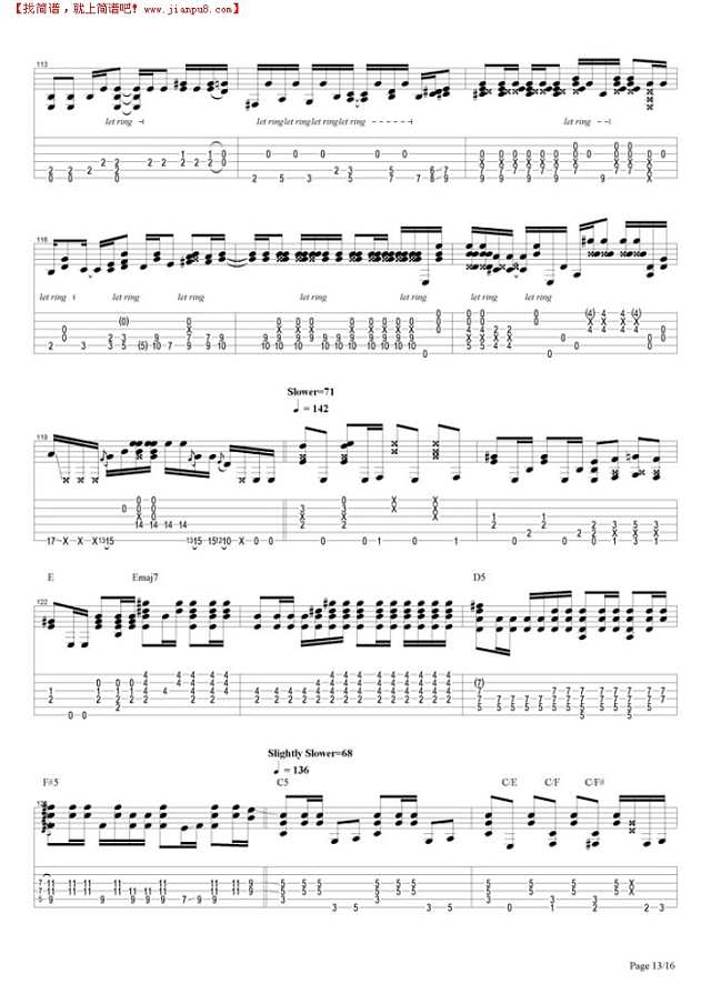 Woodstock Improvisation吉他谱