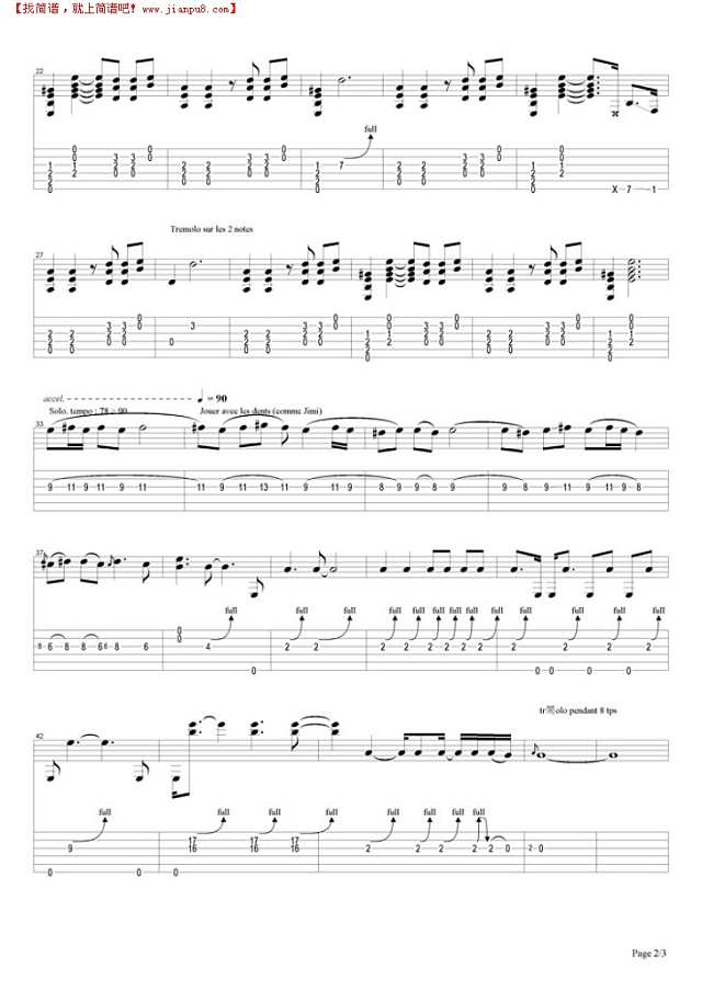 Wild thing (live at monteray)吉他谱