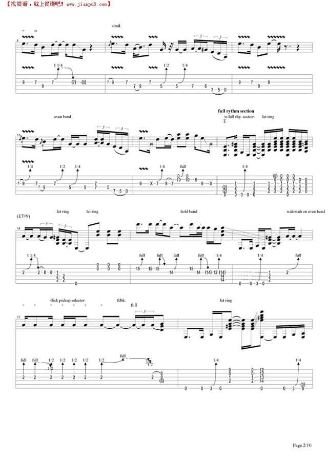 Voodoo Child (winterland)吉他谱