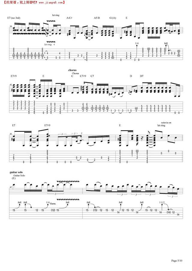 Voodoo Child (winterland)吉他谱