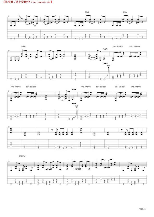 Back Off Bitch吉他谱