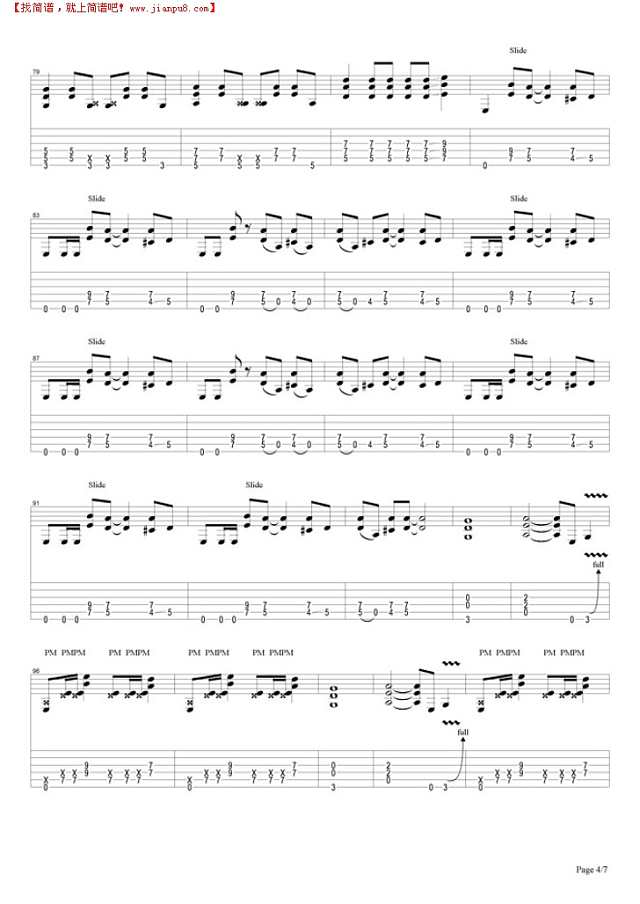 Back Off Bitch吉他谱