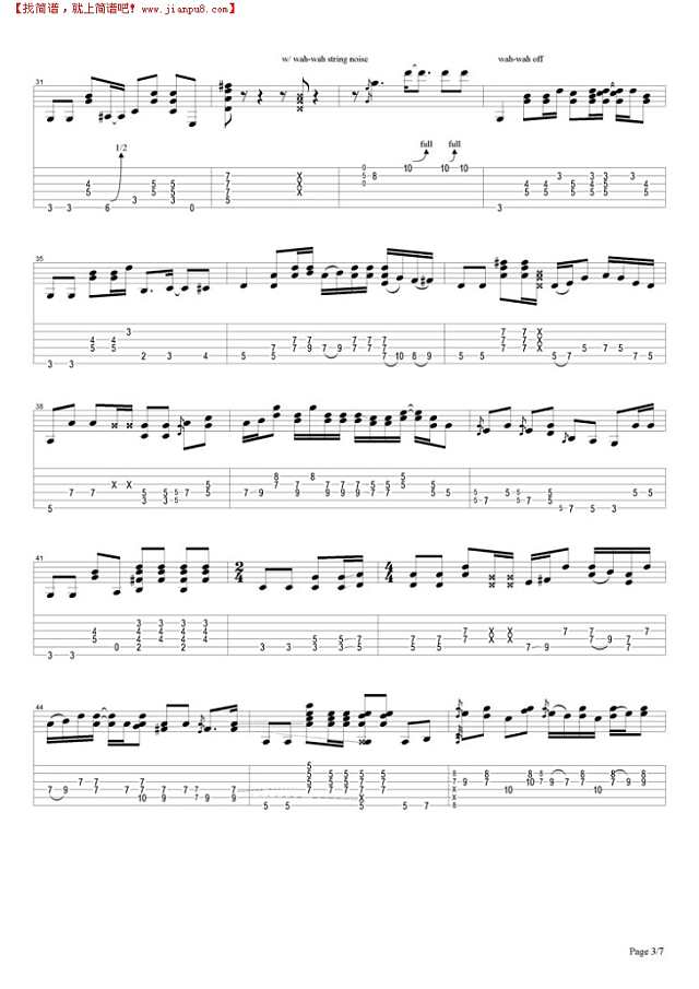 Can You Please Crawl Out Your Window吉他谱